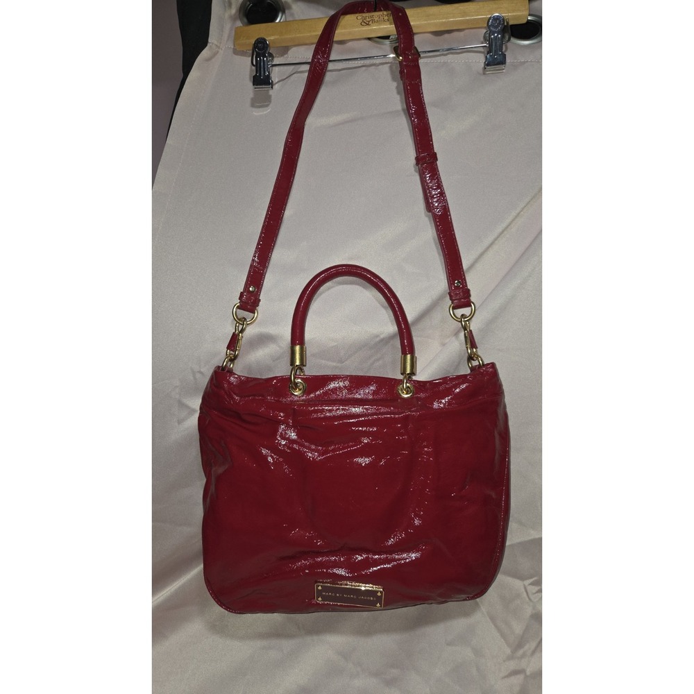 Marc By Marc Jacobs Cabernet Red Tote with Gold Accents